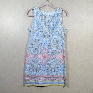 02523 London Times multi-color floral paisley sleeveless dress 8 NEW
